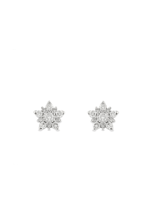 9ct White Gold 0.55ct Diamond Snowflake Stud Earrings