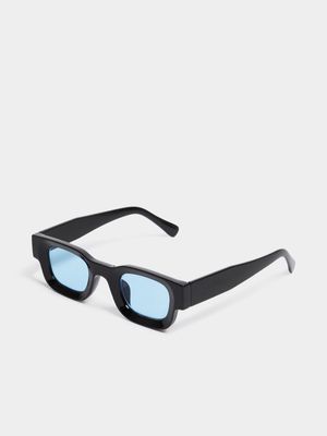 Men's Black Square Block Sunglasses
