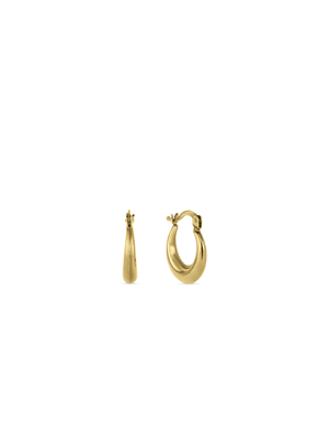 Sterling Silver & Yellow Gold Small Bold Creole Earrings