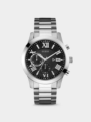 Guess Atlas Men's Stainless Steel Chronograph Bracelet Watch