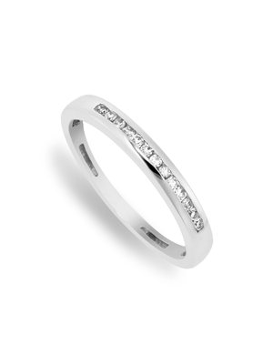 White Gold 0.13ct Diamond Channel-Set  Eternity Ring