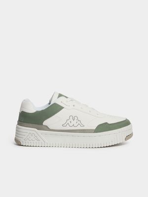Womens Kappa Ayce White/Green Sneakers