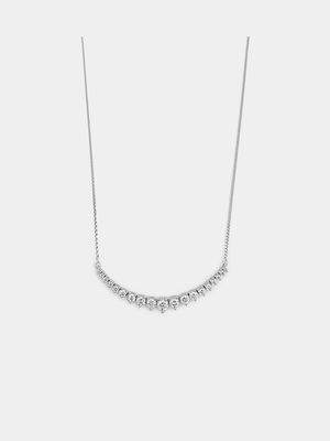 White Gold 0.5ct Lab Grown Diamond Women’s Graduated Necklace