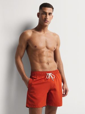 G-Star Men's Dirik Solid Orange Swim Shorts