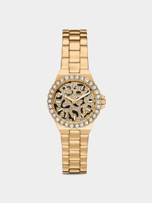 Michael Kors Lennox Gold Plated Stainless Steel Bracelet Watch