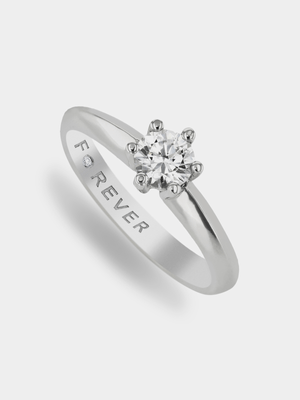 White Gold 0.50ct Forever Diamond Solitaire Ring