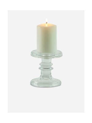 pillar/dinner candle holder glass 11.5cm