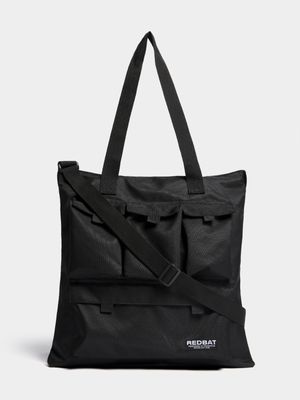 Redbat Unisex Up-Style Pocket Black Shopper Bag