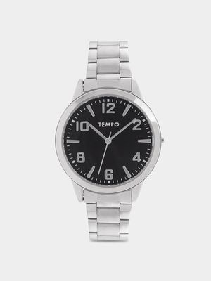 Tempo Men’s Silver Tone Bracelet Watch