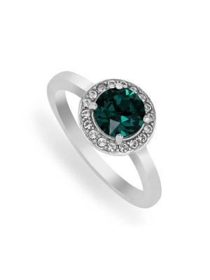 Sterling Silver Crystal Women's May Birthstone Ring