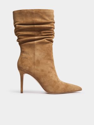 Leather Suede Shuffle Boots
