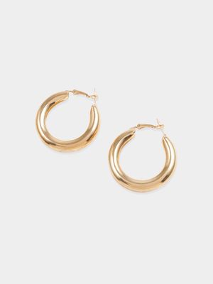 Women's Gold Chunky Mini Hoop Earrings
