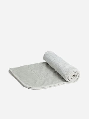 Jet Infant Embossed Grey Mink Medium Grey Blanket