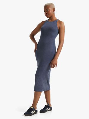 Women's Denim Blue Racer Dress