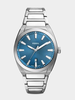 Fossil Everett Blue Dial Stainless Steel Bracelet Watch