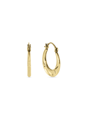 Sterling Silver & Yellow Gold, Medium Creole Hoop Earrings