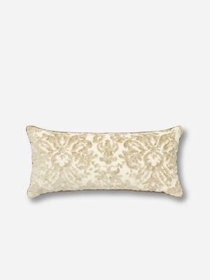 Velvet Damask Scatter Cushion Natural 30x65
