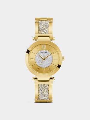 Guess Women's Aurora Gold Plated Stainless Steel Bracelet Watch