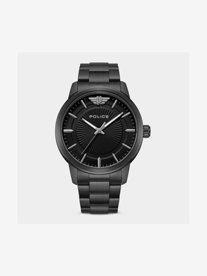 Police Raho Black Plated Stainless Steel Bracelet Watch