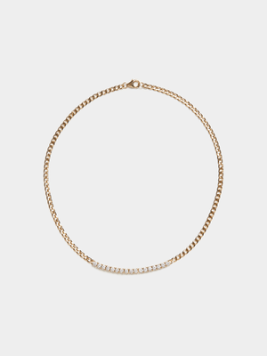 18ct Gold Plated Chain with CZ Stones