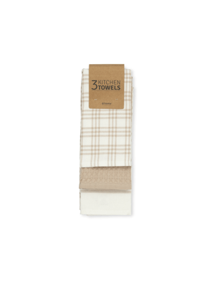kitchen towel stone terry & waffle 3pack