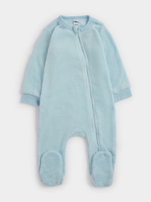 Jet Baby Light Blue Fleece Sleepsuit