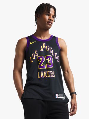 Nike Men's NBA LeBron James LA Lakers Black Vest