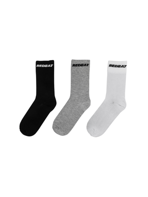 Redbat 3-Pack White/Black/Grey Socks