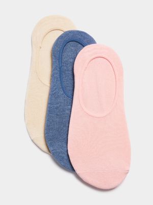 Jet Older Girls 3-Pack Multi Secret Cotton Socks