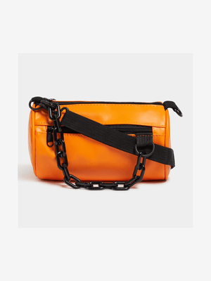 Men's Orange Barrel Crossbody Bag
