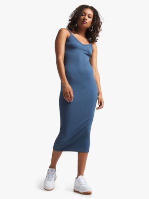 Women's Blue Seamless Dress