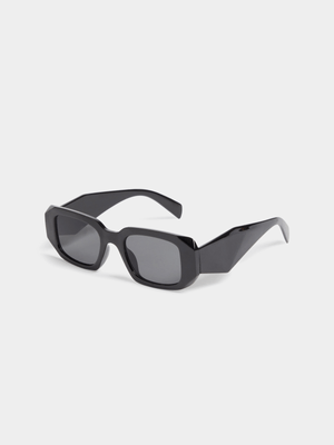 Men's Black Chunky Lens Sunglasses