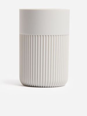 Jet Home Silver Ribbed Tumbler