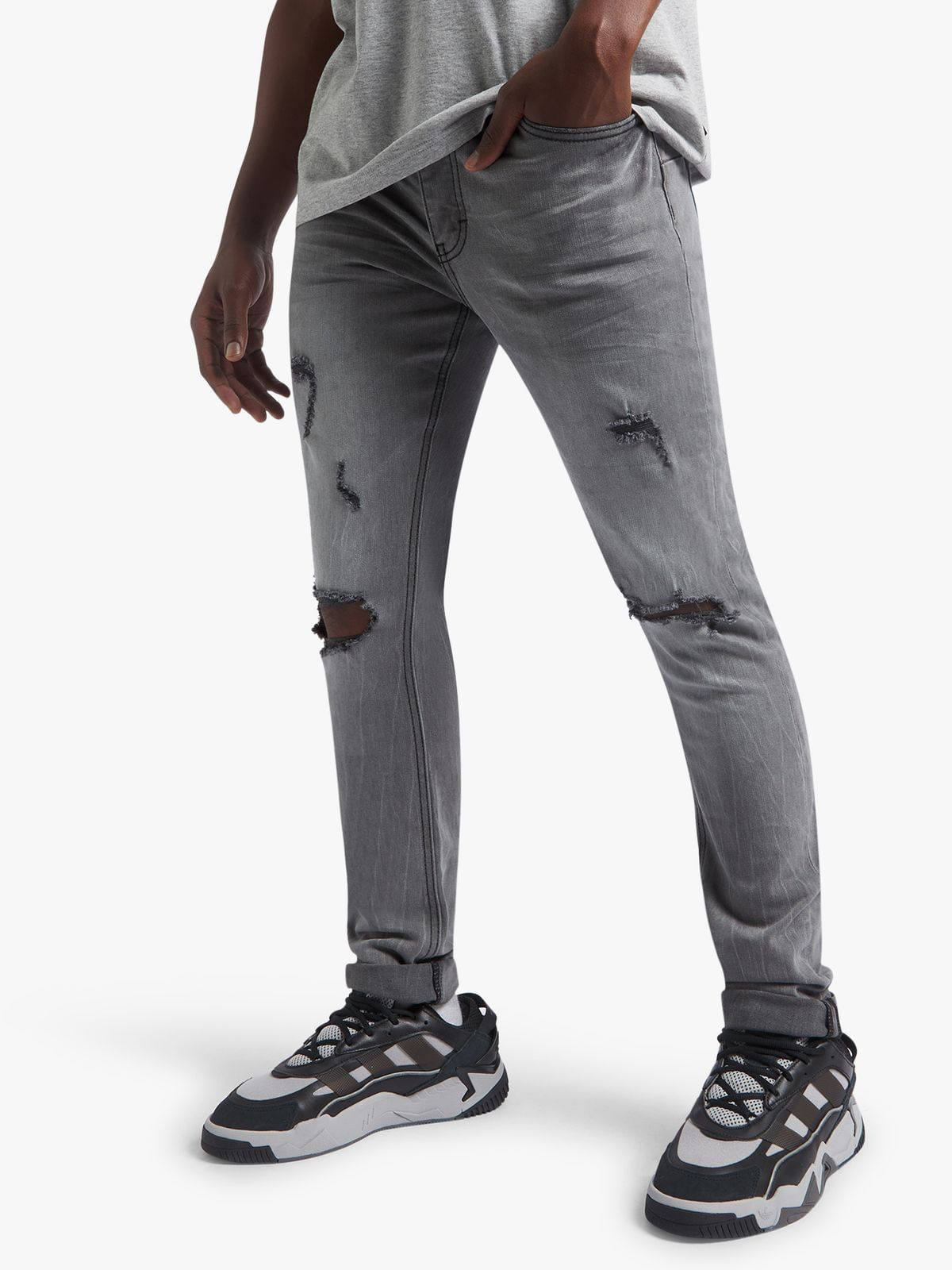 Redbat Men's Charcoal Super Skinny Jeans - Bash.com