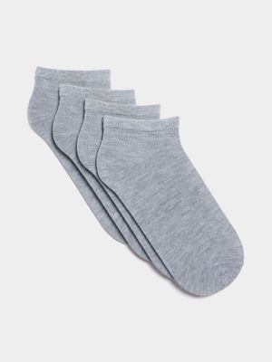 Jet Women's 5 Pack Grey Low Cut Socks