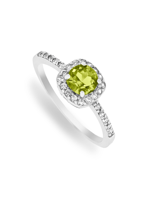 Sterling Silver Cubic Zirconia Women's August Birthstone Ring