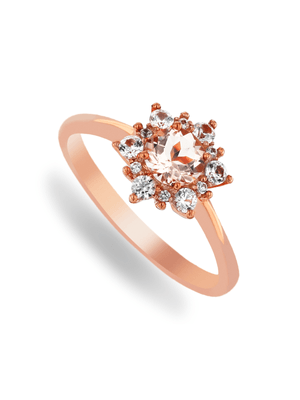 Rose Gold Blossom Morganite Ring