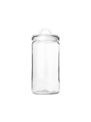 glass storage canister w/handle 2l