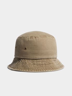 Women's Taupe Denim Bucket Hat