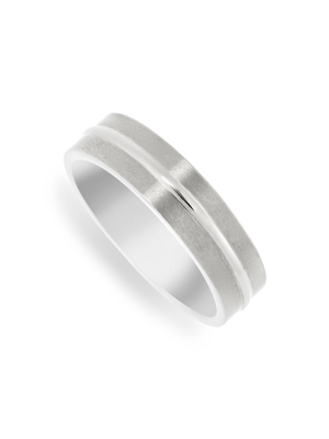 Titanium Brushed Centre Stripe Ring