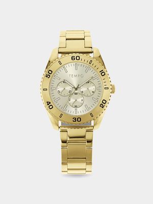 Tempo Men's Gold Chronograph Watch