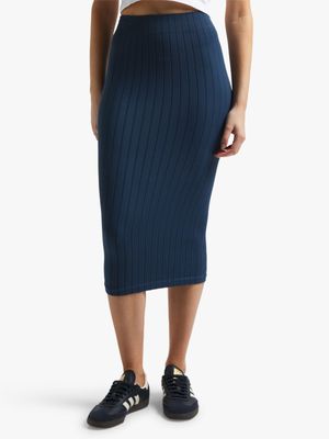 Women's Blue Seamless Skirt