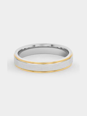 Stainless Steel Gold Plated Centre Ring