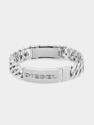 Diesel Engraved Logo Stainless Steel Bracelet