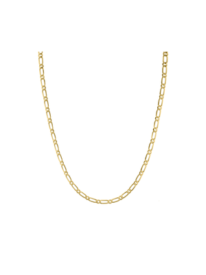 Yellow Gold  Figaro Chain with a 1x1 link design