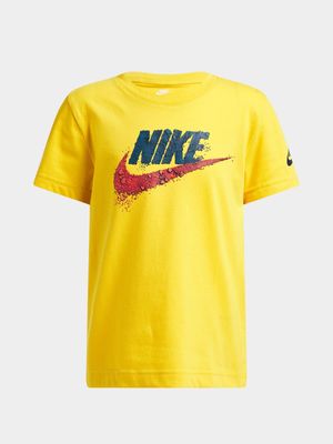 Nike Boys Kids Futura Mustard T-shirt