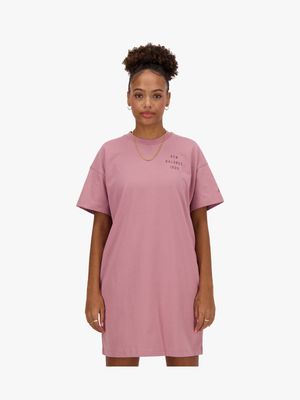 New Balance Women's Mauve T-Shirt Dress