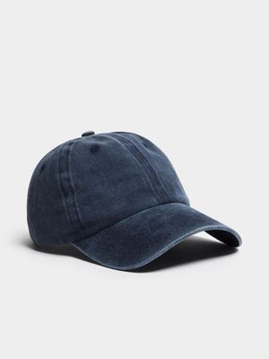 Women's Blue Distressed Peak Cap