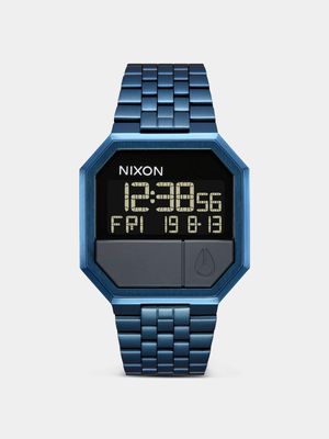 Nixon Men's Re-Run Blue Plated Stainless Steel & Black Digital Watch