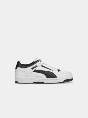 Mens Puma Rebound Joy White/Black Low Sneakers